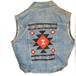 Sundance Hand Painted Vest Size L